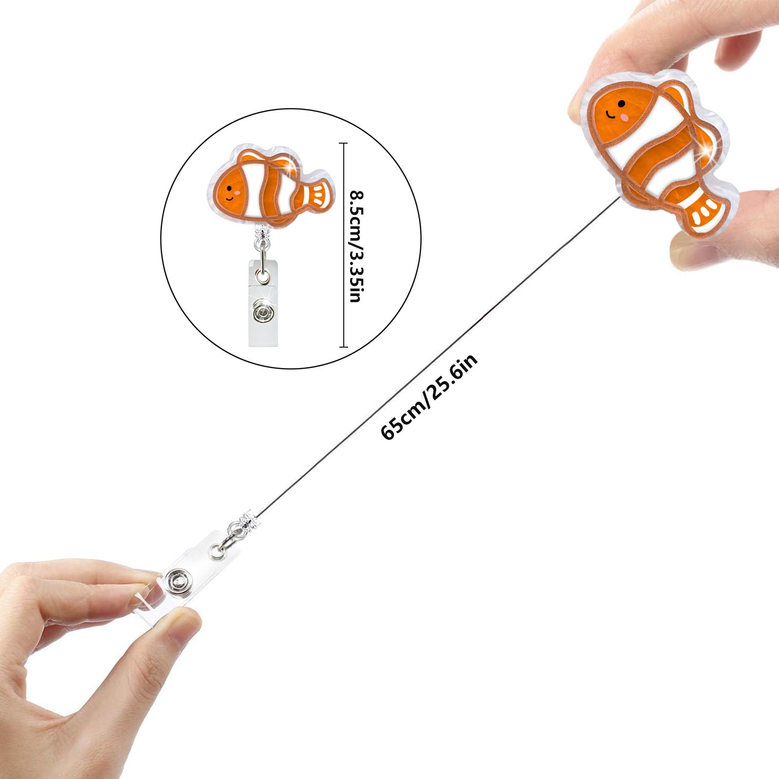 Wholesale Protect Marine Life Dolphin Jellyfish Coral Retractable Badge Keychain